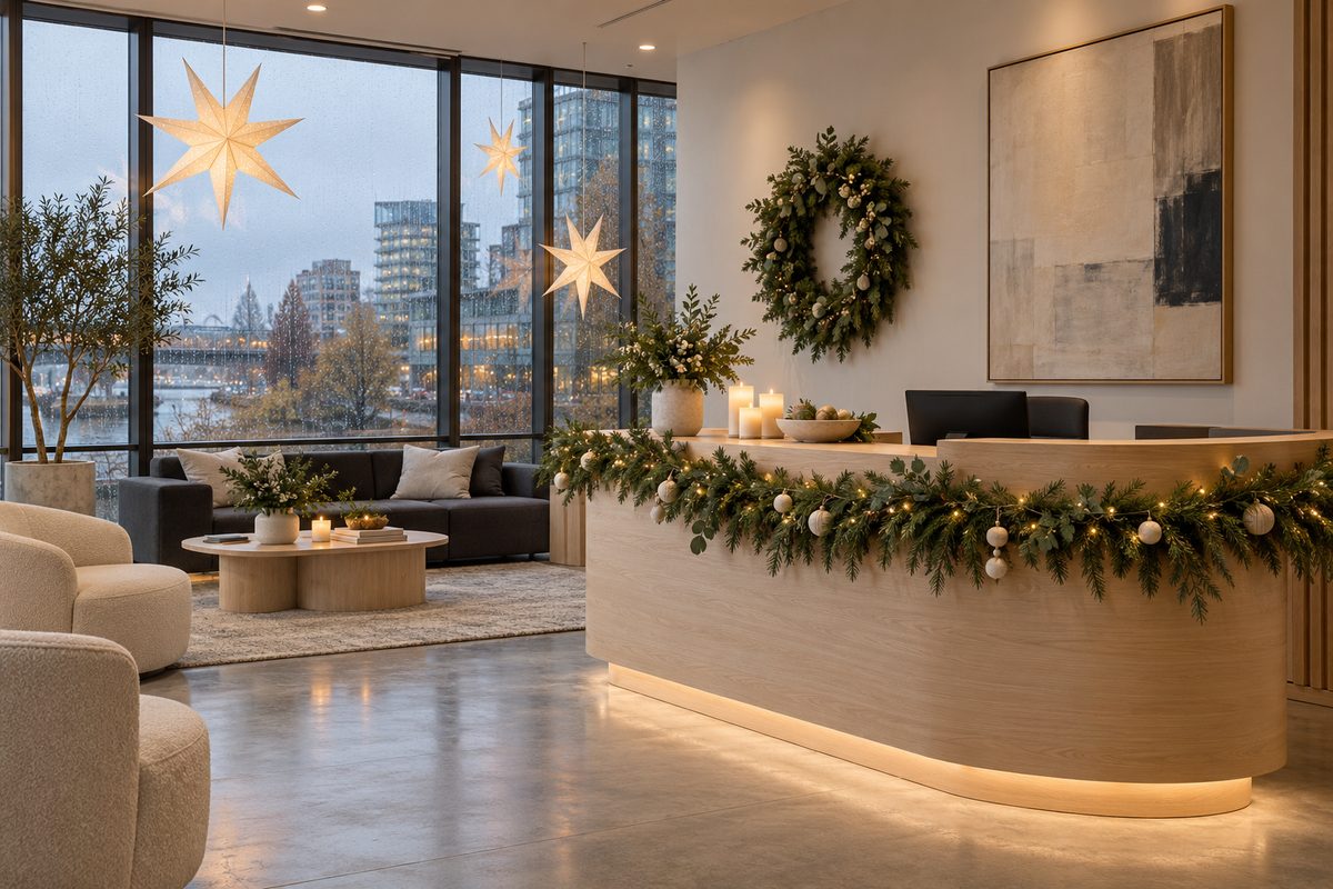 Scandinavian Christmas Reception with Paper Stars