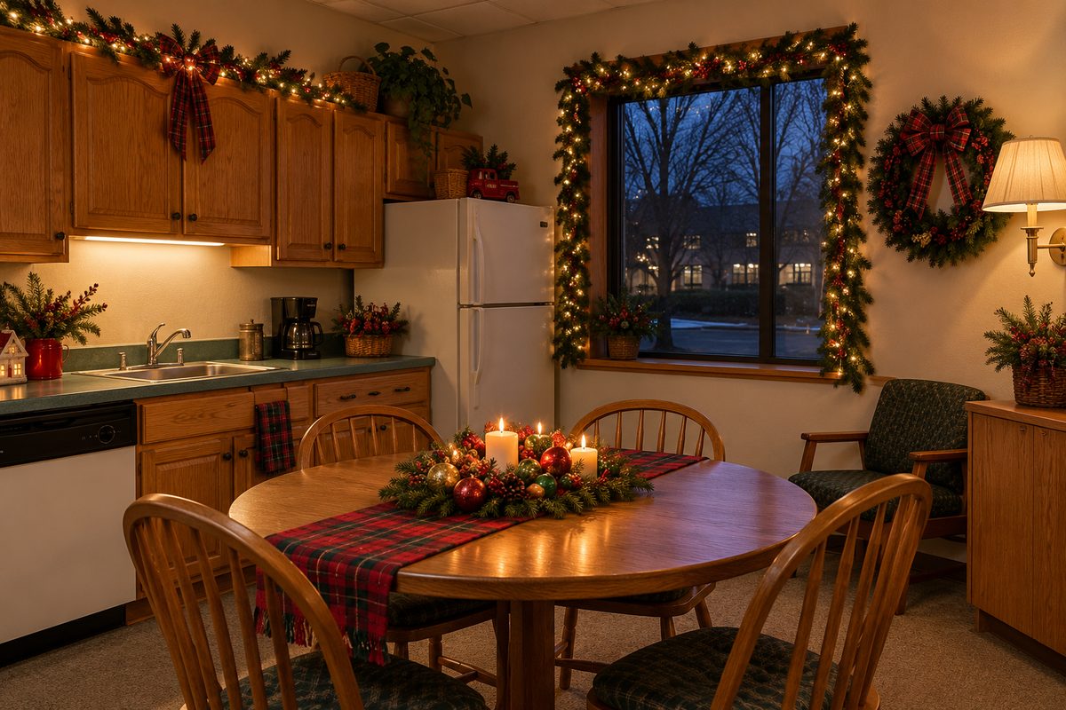 Nostalgic 1990s Christmas Break Room