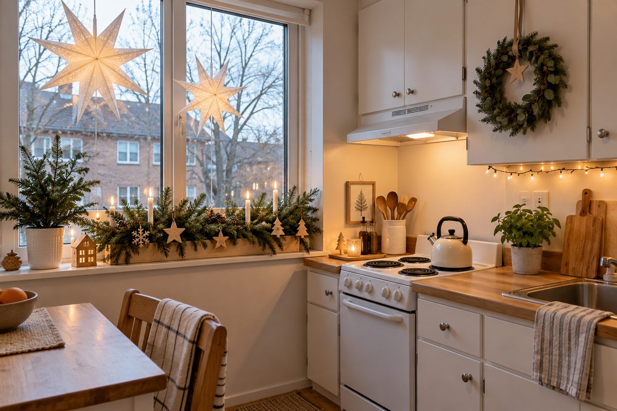 Cozy Scandinavian Christmas Kitchen